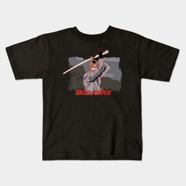 Connor MacLeod - Background variant Kids T-Shirt by PaCArt03